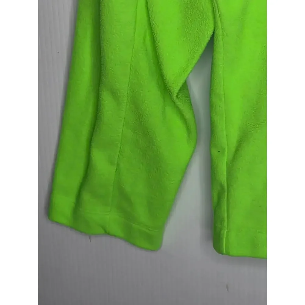 The North Face Quarter Zip Fleece Pullover Neon Green Men’s Small Outdoor Sport